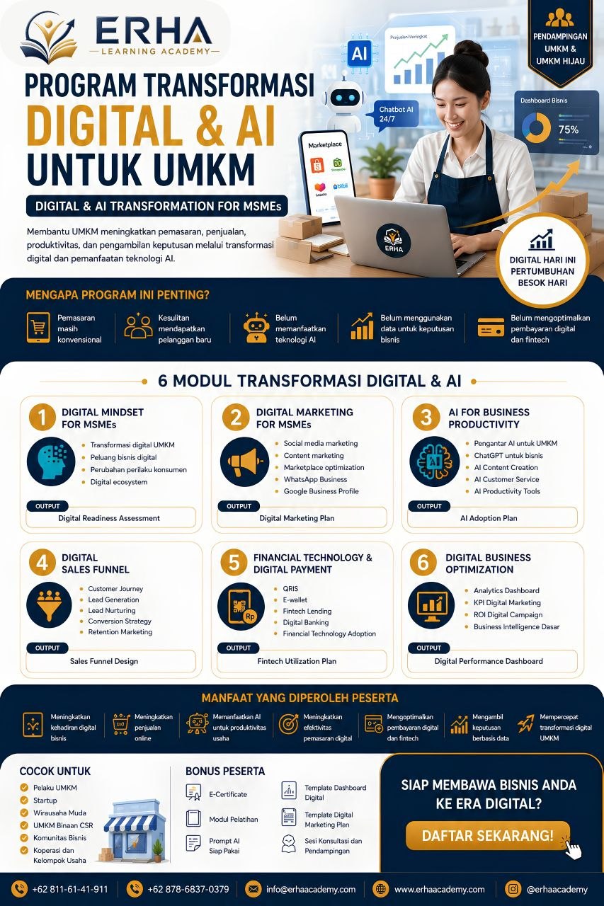 Flyer Program Transformasi Digital & AI untuk UMKM